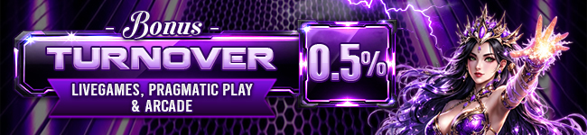 BONUS TURNOVER LIVEGAMES, PRAGMATIC PLAY & ARCADE 0.5%